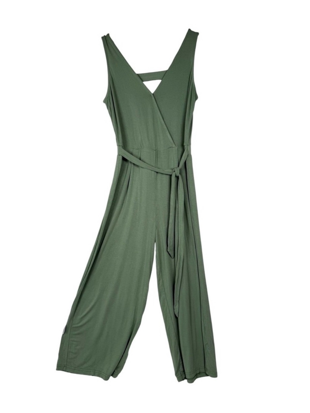 L Sleeveless Green Wrap Jumpsuit with Tie Waist
Great Preowned Condition